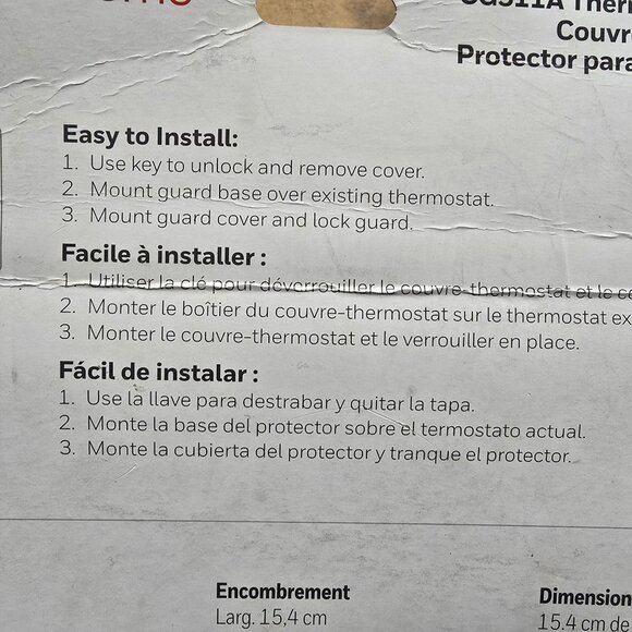 Thermostat Cover Guard Lock Keys Mounting Hardware - Picture 6 of 6